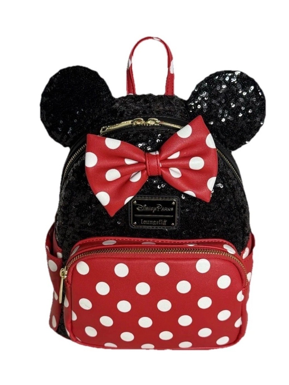 Loungefly Disney Parks Minnie Mouse Sequin & Polka Dot Mini Backpack